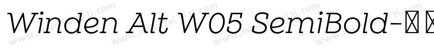 Winden Alt W05 SemiBold字体转换